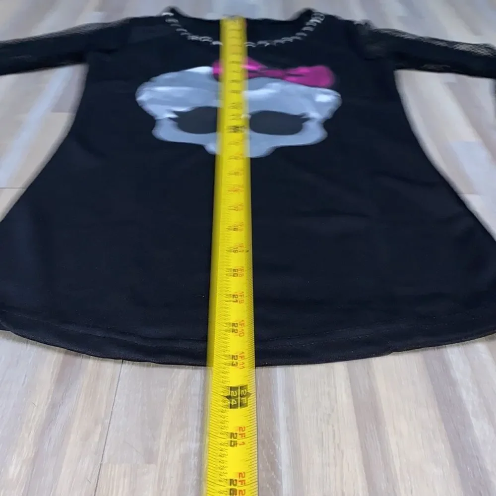 Monster High doll Shirt Halloween Costume Ghoul cosplay Fishnet long sleeve goth